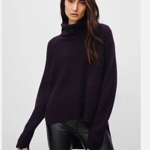 Aritzia Wilfred Free Lin merino wool Turtleneck Sweater size Large